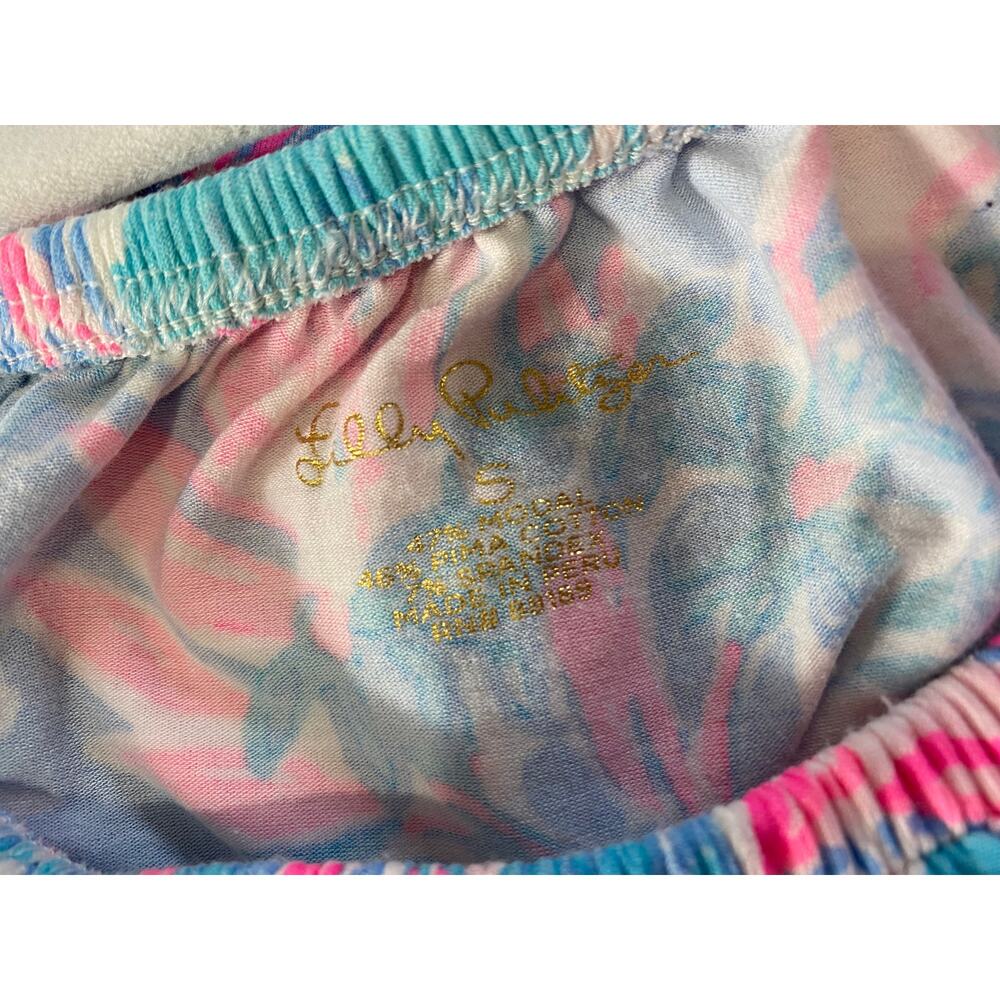 LILLY PULITZER TOP SHIRT RUFFLE OFF SHOULDER NAUTICAL VACATION RESORT CRUISE - Picture 5 of 9
